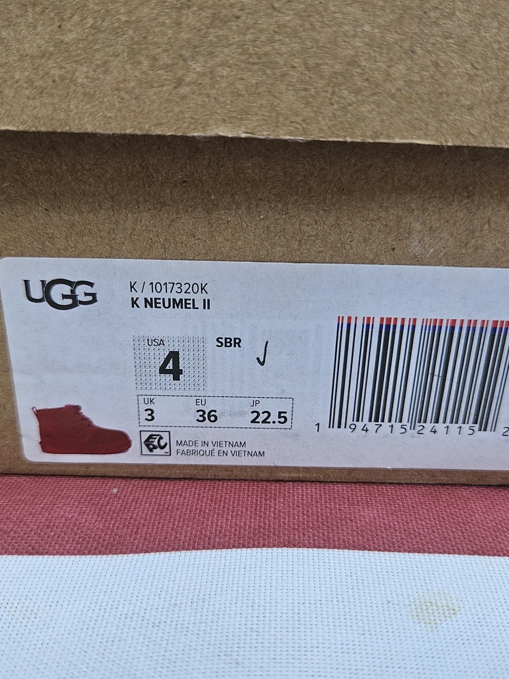 UGG Red Girl's Suede Lace-Up Boots